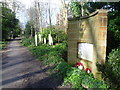 Memorial in Tower Hamlets Cemetery to the people of Poplar killed in air raids