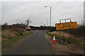 Road works on the A46 at the end of Folly Lane