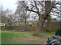 View of Kenwood Nursery Cottage from the path leading from Parliament Hill to Kenwood House