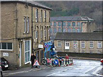 SE0623 : Sowerby Bridge - bottom of Tower Hill by Dave Bevis