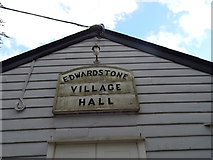 TL9442 : Edwardstone Village Hall (close up) by Hamish Griffin