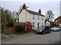 Postbox and telephone kiosk, Grimston