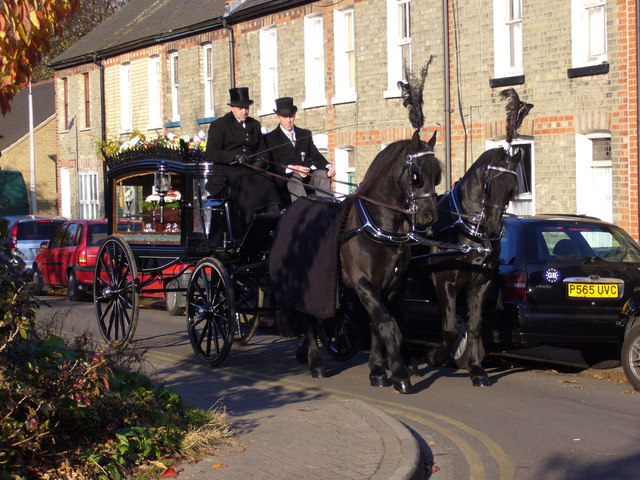 Horse drawn hearse on Abbey Walk