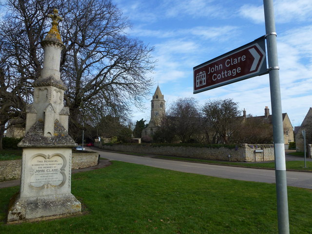 The John Clare Memorial in Helpston