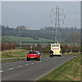 Oakham bypass, pylons and Burley House