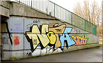 J3876 : Graffiti, Tillysburn, Belfast - March 2014(2) by Albert Bridge