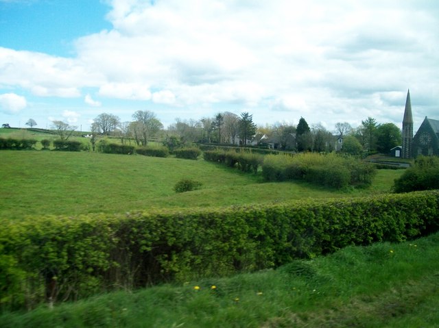 Glacially moulded mounds in fields near St Andrew's Church, Boardmills