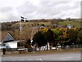 Cornish flag flying on St. Piran