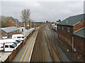 View north from Oakham Station footbridge