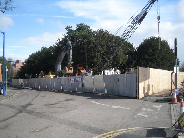 Storm water holding tank construction site, Station Approach, Royal Leamington Spa