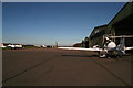 Maintenance outside the hangar at Retford (Gamston) Airport