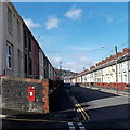 George V postbox in a Park View Terrace wall, Abercwmboi