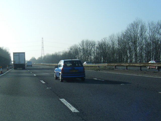 M56 westbound at Booth Bank