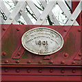 Date plate on Oakham Level Crossing footbridge