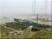 TR0062 : Wreck of a boat, Oare Creek by pam fray