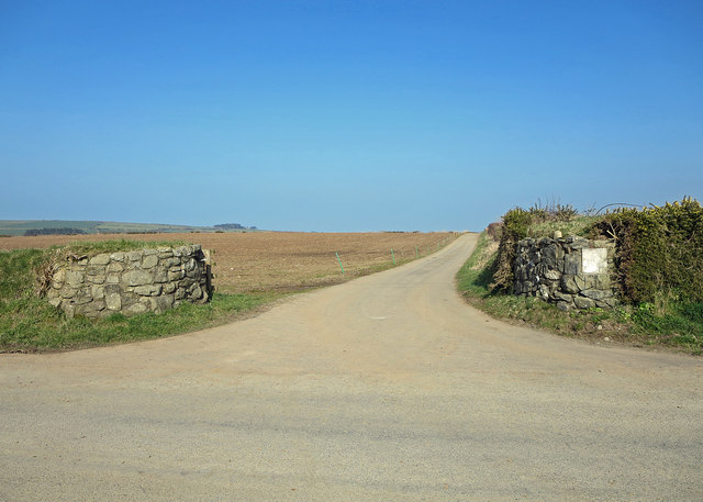 Farm track leading to Trefaes Ganol
