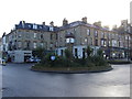 Clock tower and roundabout near Saltburn Railway Station