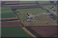 Bonfire and aircraft viewing enclosure opposite R.A.F. Waddington: aerial 2014