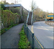 SH4862 : Footbridge to South Road, Caernarfon by Jaggery