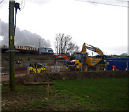 SD4663 : Folly railway bridge construction site by Ian Taylor