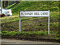 TM1742 : Sandy Hill Lane sign by Geographer
