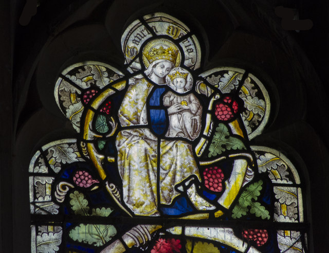Detail, east window, St Margaret's church, Margaretting