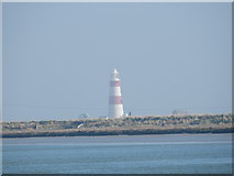 TM4448 : Orford Ness lighthouse from Orford Quay by Hamish Griffin
