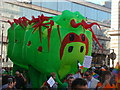  : Large green inflatable caterpillar by Robert Lamb