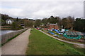 Toddbrook Reservoir, yacht club and house with scaffolding