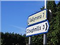 Road sign, Carn-beg Townland