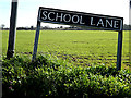 TM3692 : School Lane sign by Geographer