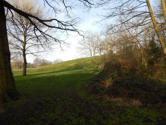 Looking towards the hill in Christchurch Park