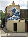 TQ3276 : Homage to Hokusai, Coldharbour Place, Camberwell by Robin Stott