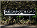 TM3592 : Old Yarmouth Road sign by Geographer