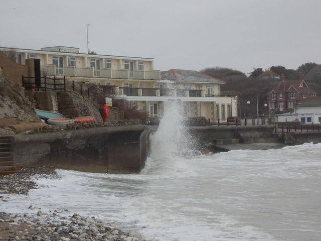 Freshwater: seaspray by the Albion Hotel