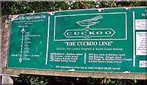 TQ5717 : Horam: signboard on former Cuckoo Line station by Ben Brooksbank