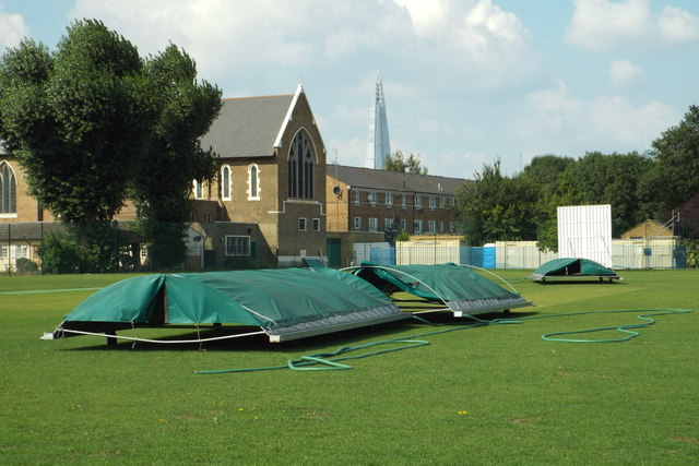 The wicket covers, Burgess Park Sportsground