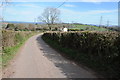 Country road west of Llanddewi Rhydderch