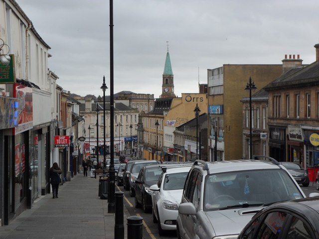 View across Airdrie town centre © Stephen Sweeney :: Geograph Britain ...