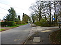 Looking along Roe Downs Road from the school