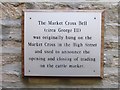 SD9951 : The Market Cross bell plaque by Mike Kirby