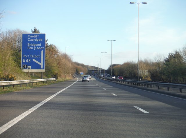 Port Talbot : The M4 Motorway © Lewis Clarke :: Geograph Britain and ...