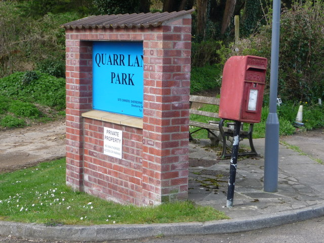 Sherborne: postbox № DT9 11, Quarr Lane Park
