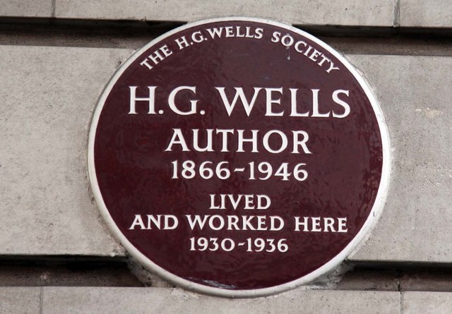 H.G. Wells plaque in Baker Street