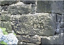 SK2399 : Date Stone and Initials, Village Smithy, Mortimer Road, Midhopestones, near Stocksbridge by Terry Robinson