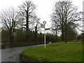 Signpost on road junction