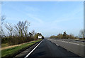 TM0559 : Westbound A14 approaching the Services by Geographer