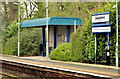 Passenger shelter, Jordanstown station - March 2014 (2)