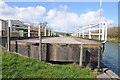 Open swing bridge