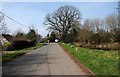 Road through the village of Trimpley, Worcs